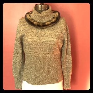 Donna Salyer’s Fabulous Furs cowl sweater